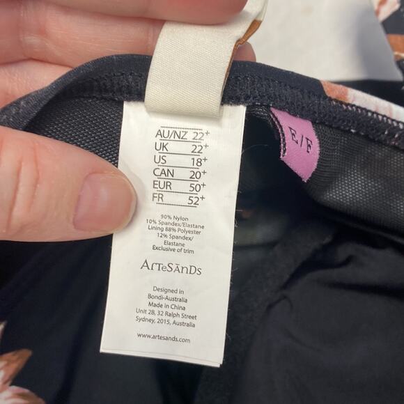 Artesands Om Sara Raphael E-F Cup Underwire Tankini Top size 18+ (b18) NWOT - Picture 8 of 12